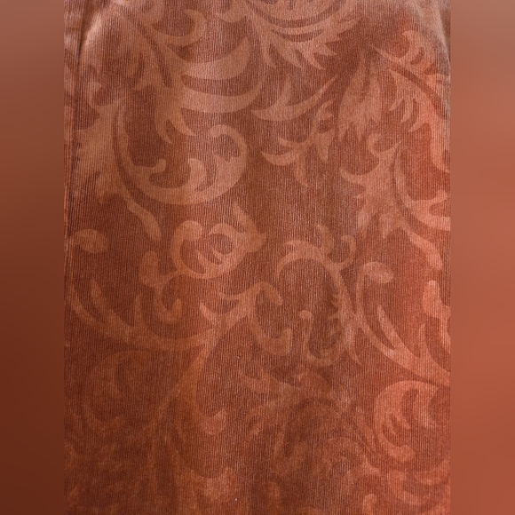 RQT size LG, petite, rich orange scroll print, 3/4 sleeve jacket. 2 LG buttons. - Picture 9 of 9